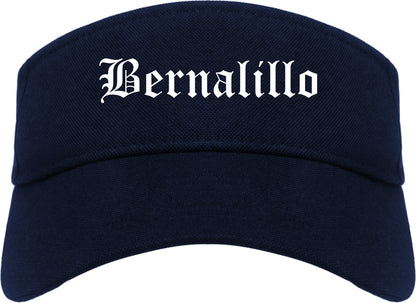 Bernalillo New Mexico NM Old English Mens Visor Cap Hat Navy Blue