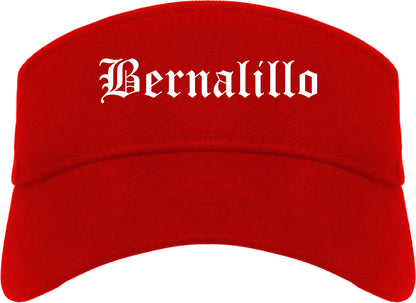 Bernalillo New Mexico NM Old English Mens Visor Cap Hat Red