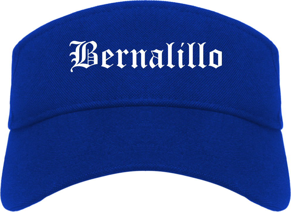 Bernalillo New Mexico NM Old English Mens Visor Cap Hat Royal Blue