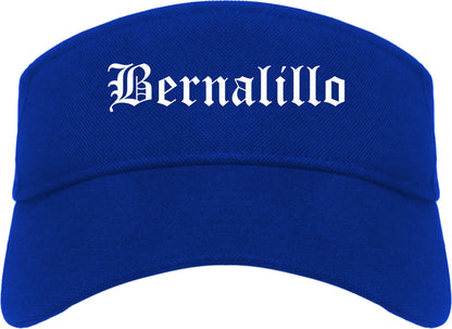 Bernalillo New Mexico NM Old English Mens Visor Cap Hat Royal Blue