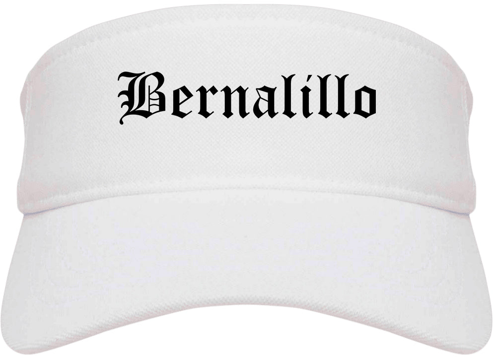 Bernalillo New Mexico NM Old English Mens Visor Cap Hat White