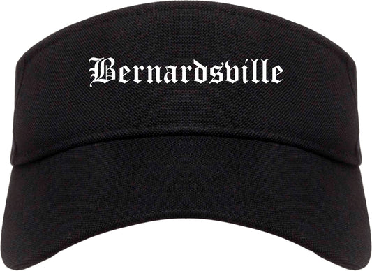 Bernardsville New Jersey NJ Old English Mens Visor Cap Hat Black