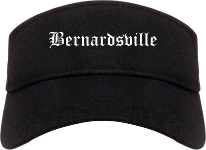Bernardsville New Jersey NJ Old English Mens Visor Cap Hat Black