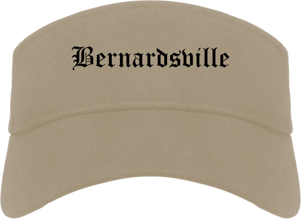 Bernardsville New Jersey NJ Old English Mens Visor Cap Hat Khaki
