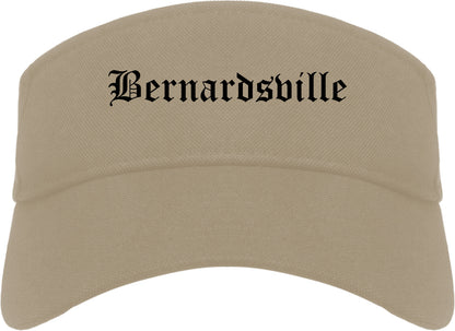 Bernardsville New Jersey NJ Old English Mens Visor Cap Hat Khaki