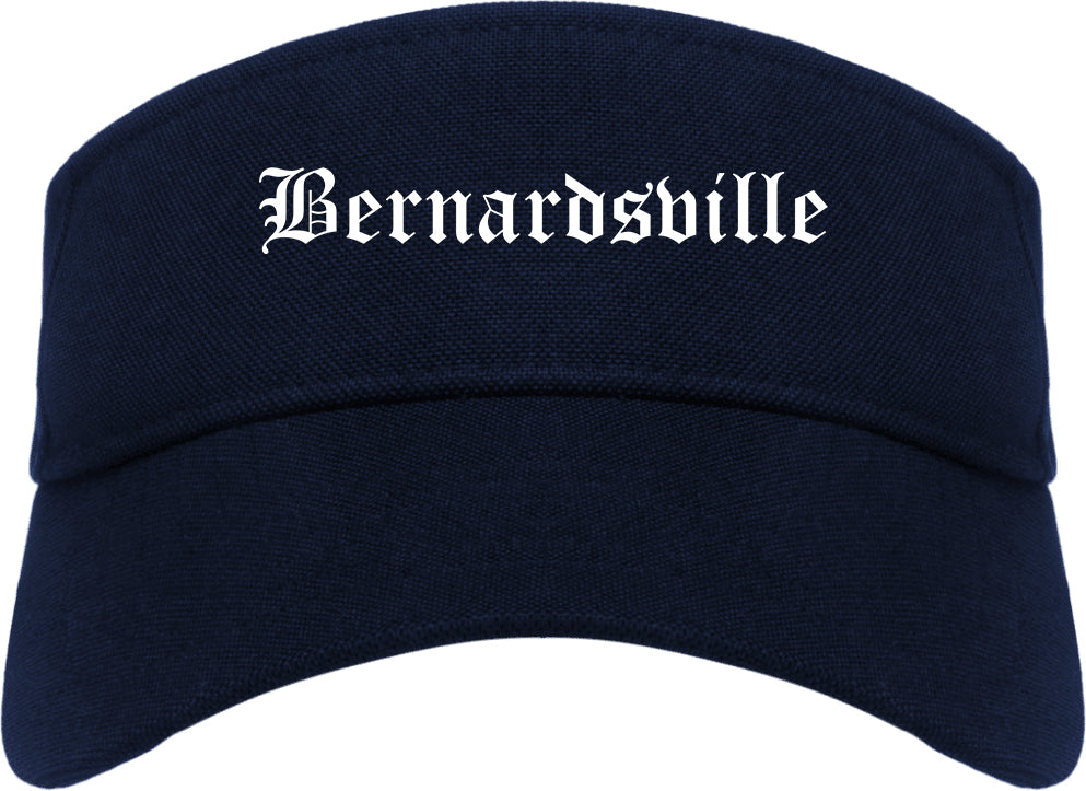 Bernardsville New Jersey NJ Old English Mens Visor Cap Hat Navy Blue
