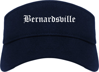 Bernardsville New Jersey NJ Old English Mens Visor Cap Hat Navy Blue