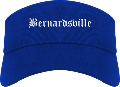 Bernardsville New Jersey NJ Old English Mens Visor Cap Hat Royal Blue