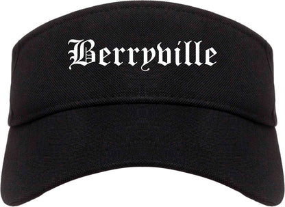 Berryville Arkansas AR Old English Mens Visor Cap Hat Black