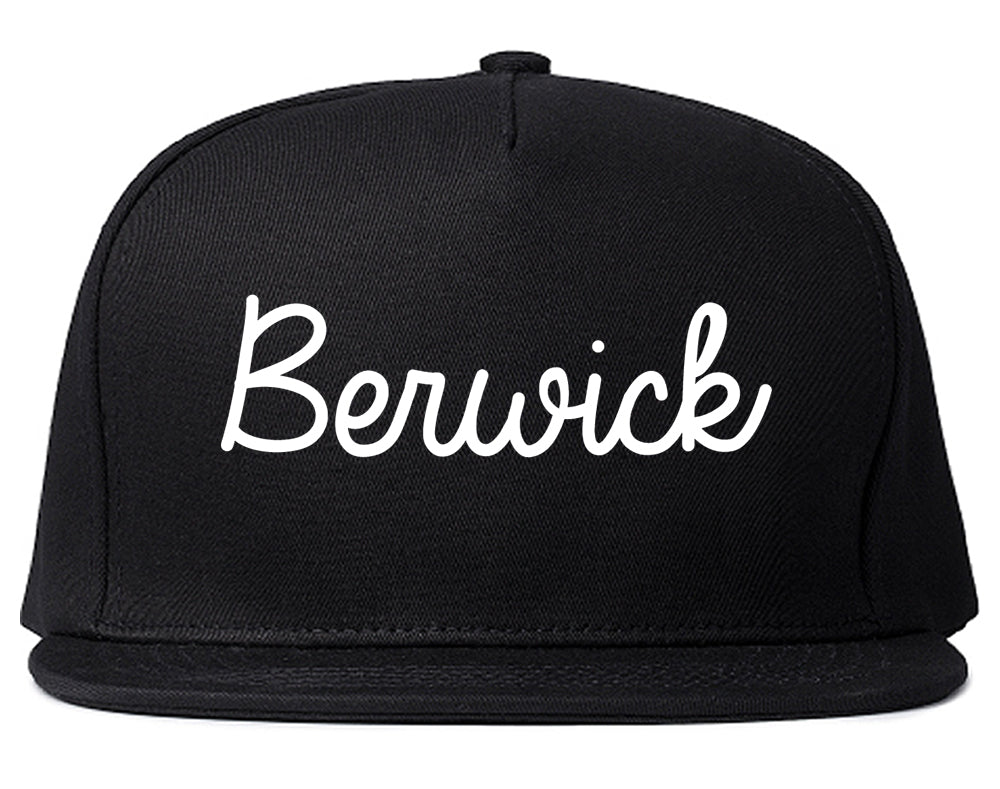 Berwick Pennsylvania PA Script Mens Snapback Hat Black