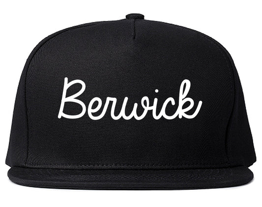 Berwick Pennsylvania PA Script Mens Snapback Hat Black