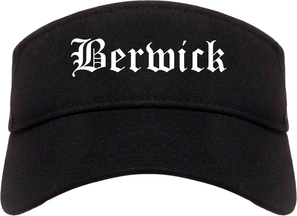 Berwick Pennsylvania PA Old English Mens Visor Cap Hat Black