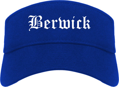 Berwick Pennsylvania PA Old English Mens Visor Cap Hat Royal Blue