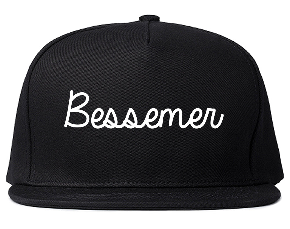 Bessemer Alabama AL Script Mens Snapback Hat Black
