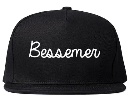 Bessemer Alabama AL Script Mens Snapback Hat Black