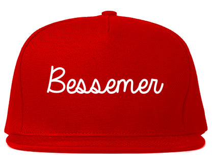 Bessemer Alabama AL Script Mens Snapback Hat Red