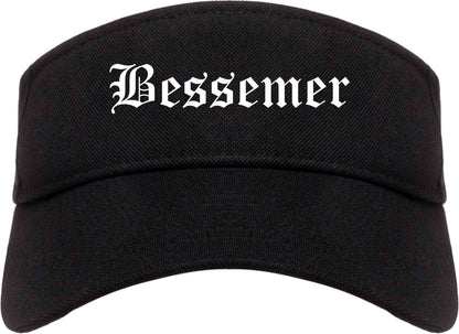 Bessemer Alabama AL Old English Mens Visor Cap Hat Black