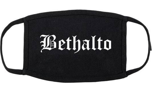 Bethalto Illinois IL Old English Cotton Face Mask Black
