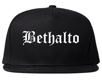 Bethalto Illinois IL Old English Mens Snapback Hat Black