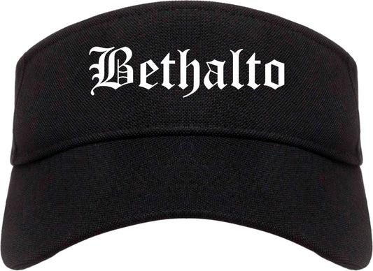 Bethalto Illinois IL Old English Mens Visor Cap Hat Black