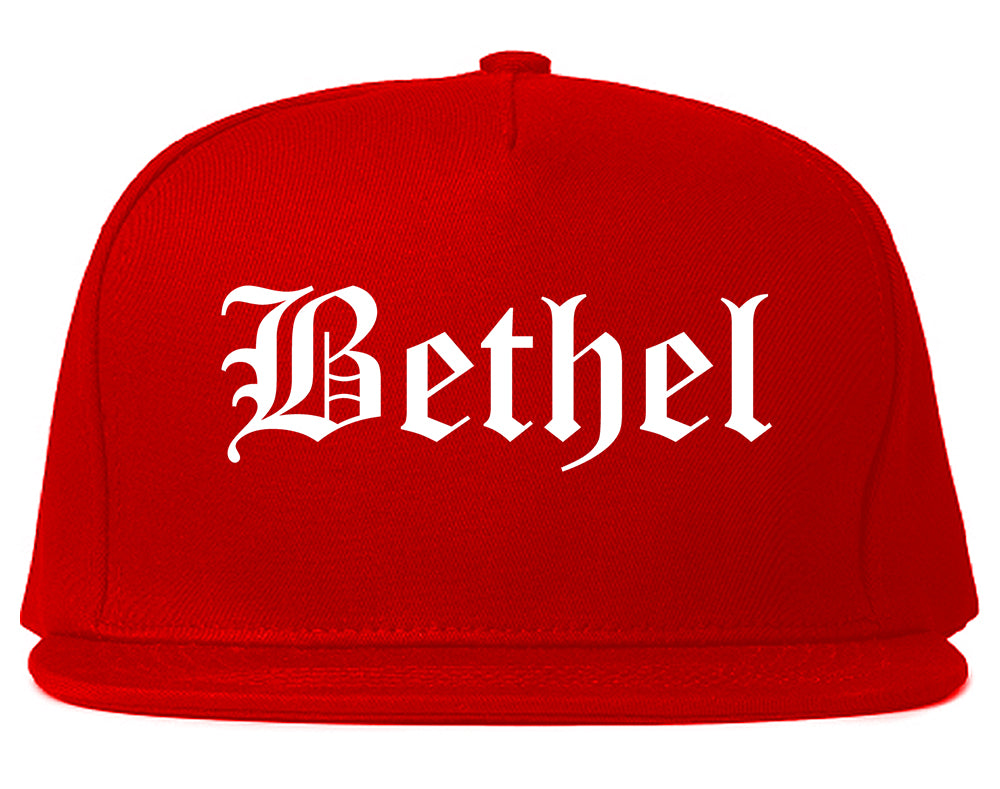 Bethel Alaska AK Old English Mens Snapback Hat Red