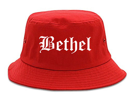 Bethel Alaska AK Old English Mens Bucket Hat Red