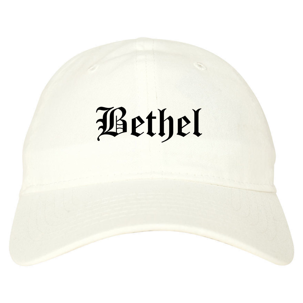 Bethel Alaska AK Old English Mens Dad Hat Baseball Cap White