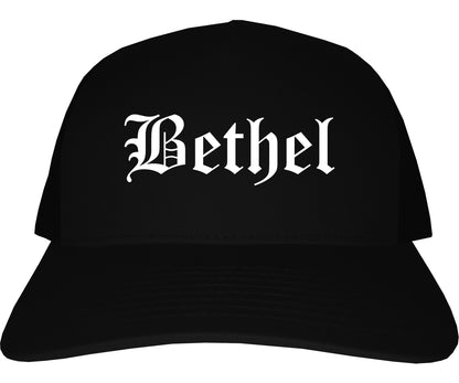Bethel Alaska AK Old English Mens Trucker Hat Cap Black