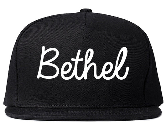 Bethel Alaska AK Script Mens Snapback Hat Black