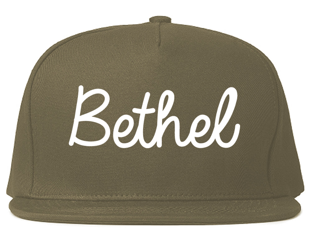 Bethel Alaska AK Script Mens Snapback Hat Grey