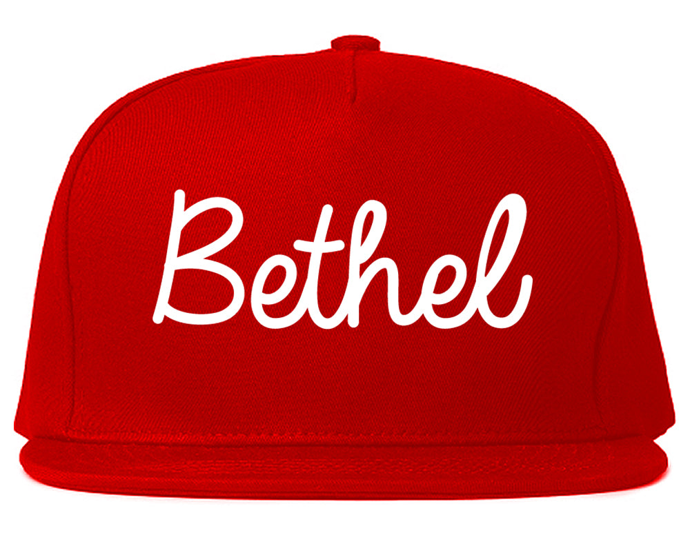 Bethel Alaska AK Script Mens Snapback Hat Red