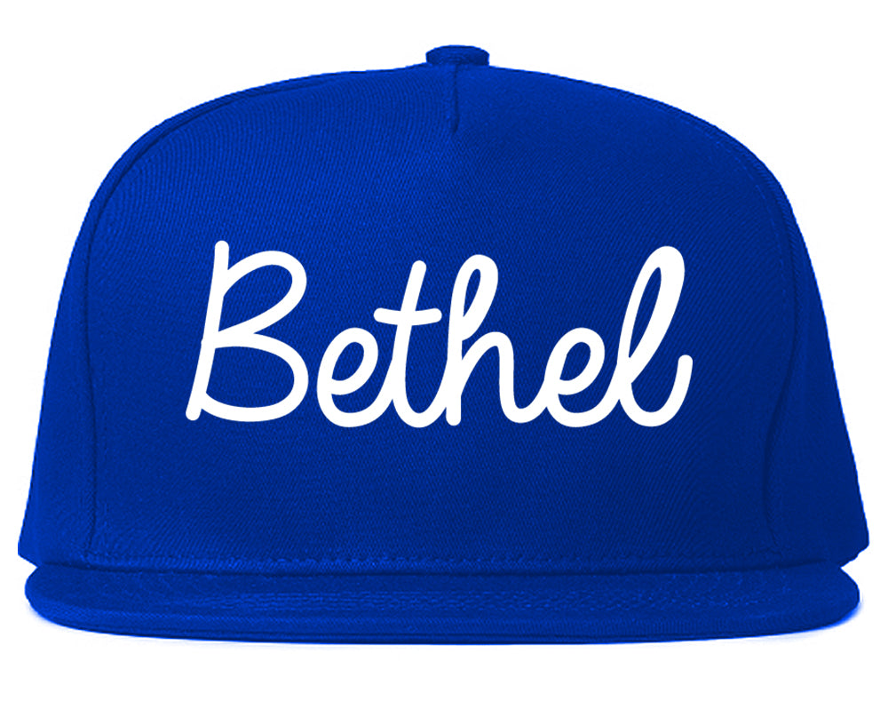 Bethel Alaska AK Script Mens Snapback Hat Royal Blue