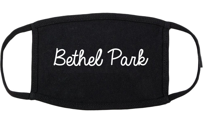 Bethel Park Pennsylvania PA Script Cotton Face Mask Black
