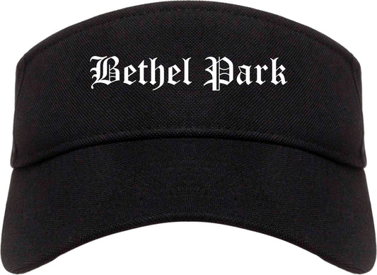 Bethel Park Pennsylvania PA Old English Mens Visor Cap Hat Black