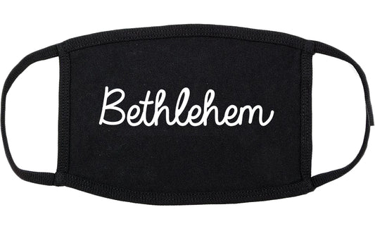 Bethlehem Pennsylvania PA Script Cotton Face Mask Black