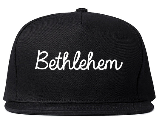 Bethlehem Pennsylvania PA Script Mens Snapback Hat Black