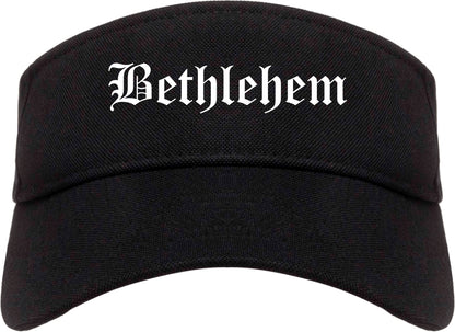 Bethlehem Pennsylvania PA Old English Mens Visor Cap Hat Black