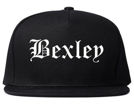 Bexley Ohio OH Old English Mens Snapback Hat Black