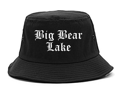 Big Bear Lake California CA Old English Mens Bucket Hat Black