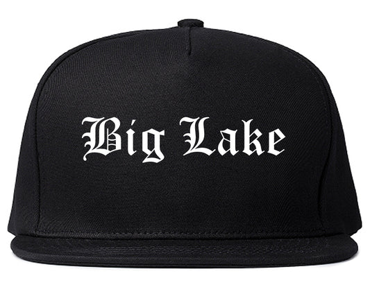 Big Lake Minnesota MN Old English Mens Snapback Hat Black