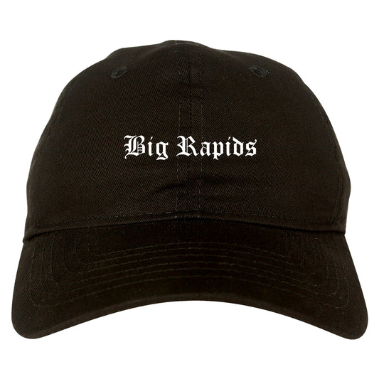 Big Rapids Michigan MI Old English Mens Dad Hat Baseball Cap Black