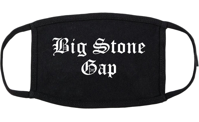 Big Stone Gap Virginia VA Old English Cotton Face Mask Black