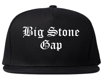 Big Stone Gap Virginia VA Old English Mens Snapback Hat Black