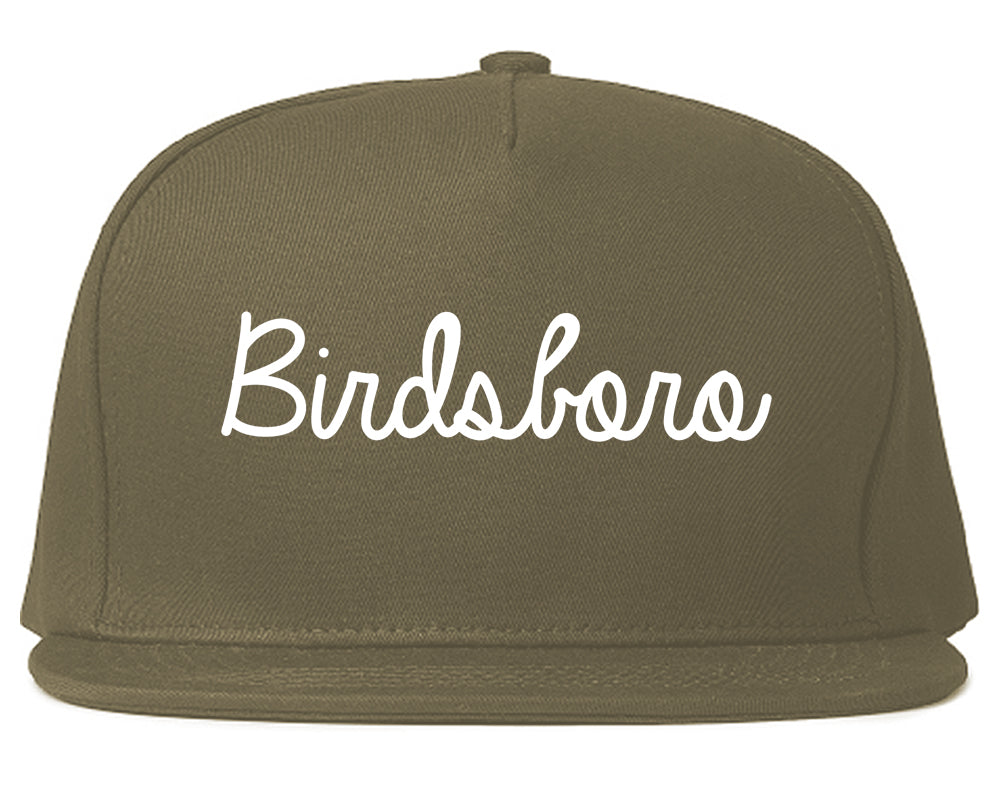 Birdsboro Pennsylvania PA Script Mens Snapback Hat Grey