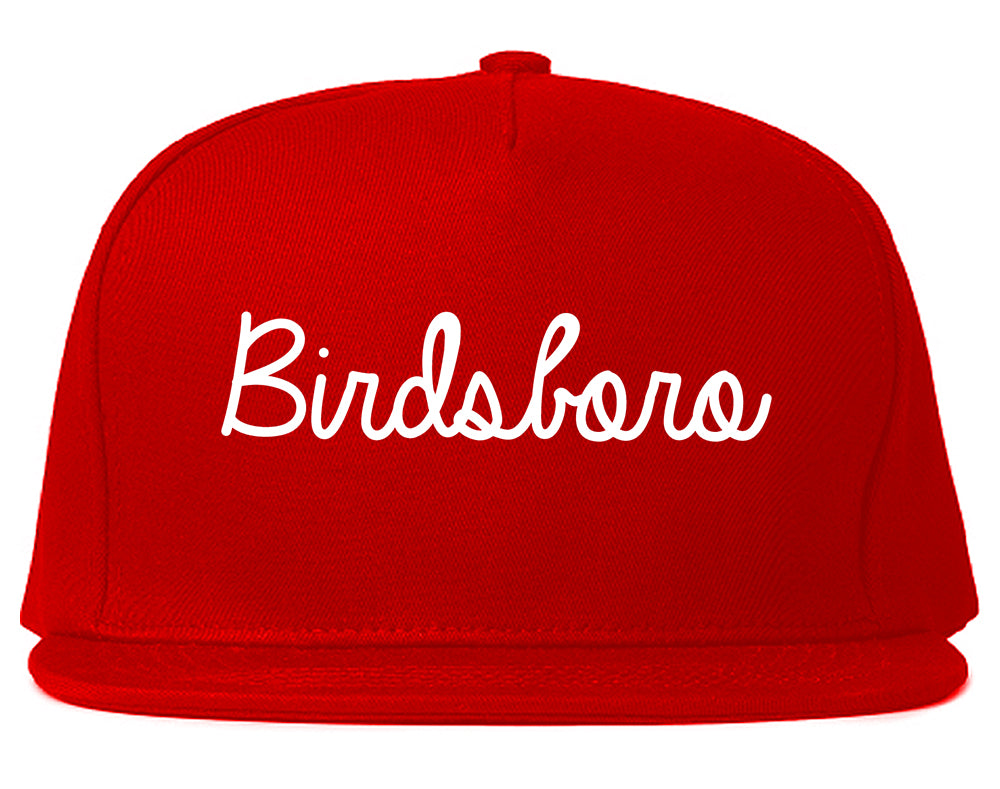 Birdsboro Pennsylvania PA Script Mens Snapback Hat Red