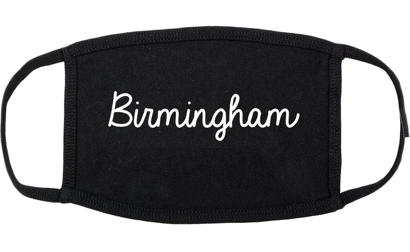 Birmingham Alabama AL Script Cotton Face Mask Black