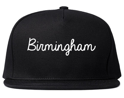 Birmingham Alabama AL Script Mens Snapback Hat Black