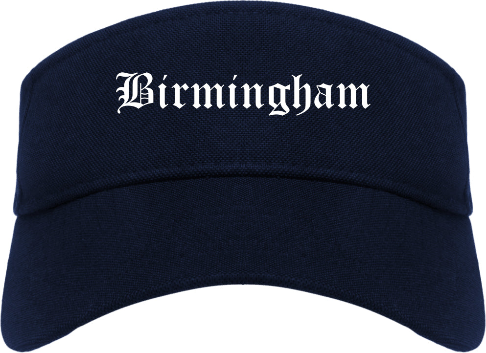 Birmingham Alabama AL Old English Mens Visor Cap Hat Navy Blue