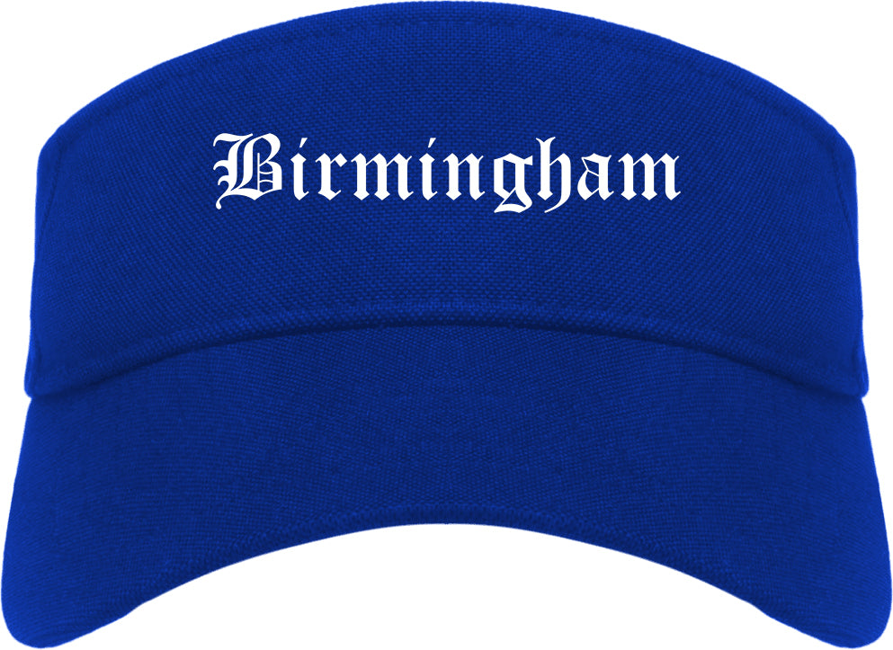 Birmingham Alabama AL Old English Mens Visor Cap Hat Royal Blue