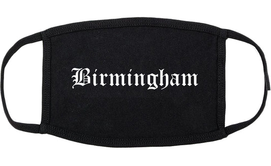 Birmingham Michigan MI Old English Cotton Face Mask Black